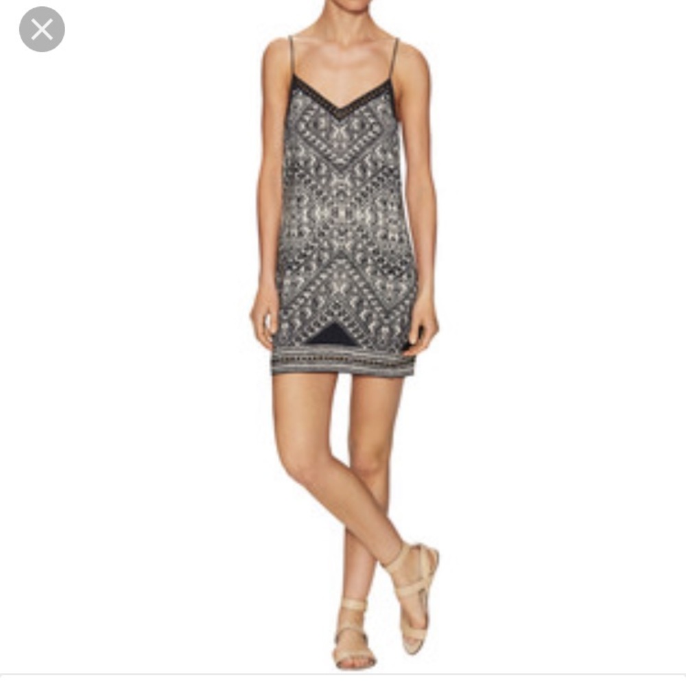 Black Print Saylor Dress